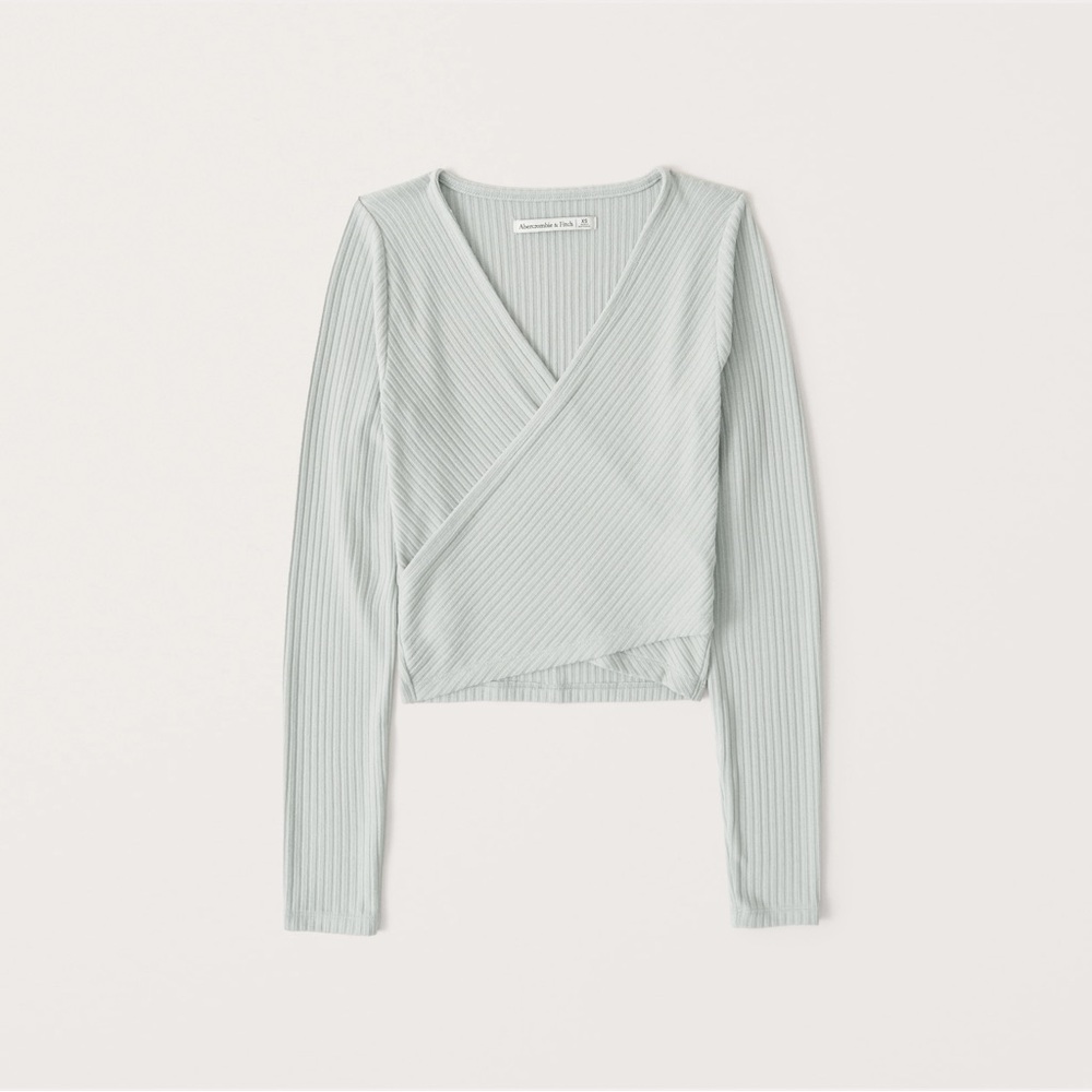 Abercrombie Cross Top/sweater, light blue, S